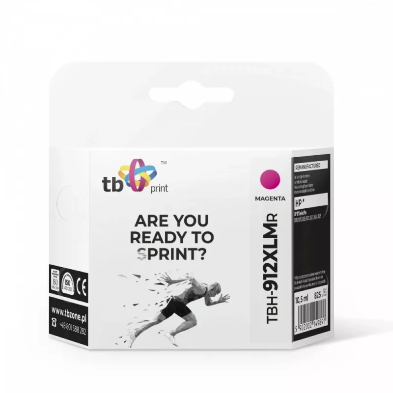 Rašalo kasetė TB Kompat. S HP OfficeJet Pro 8025 912XL, MA Reman.