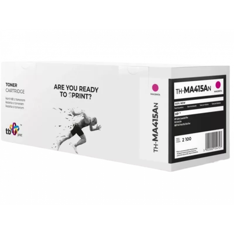 Kasetė HP Color LJ Pro W2033A TH-MA415AN 100% nauja rausvai raudona