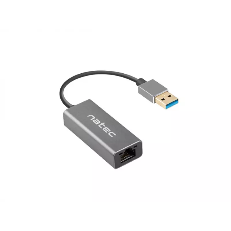 Natec Cricket NNC-1924 USB 3.0 Type-A į RJ45 Ethernet adapteris, 1000 Mbit/s, 15 cm kabelis, juodas