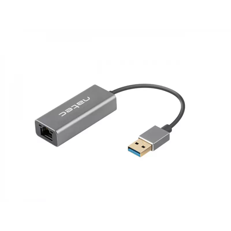 Natec Cricket NNC-1924 USB 3.0 Type-A į RJ45 Ethernet adapteris, 1000 Mbit/s, 15 cm kabelis, juodas