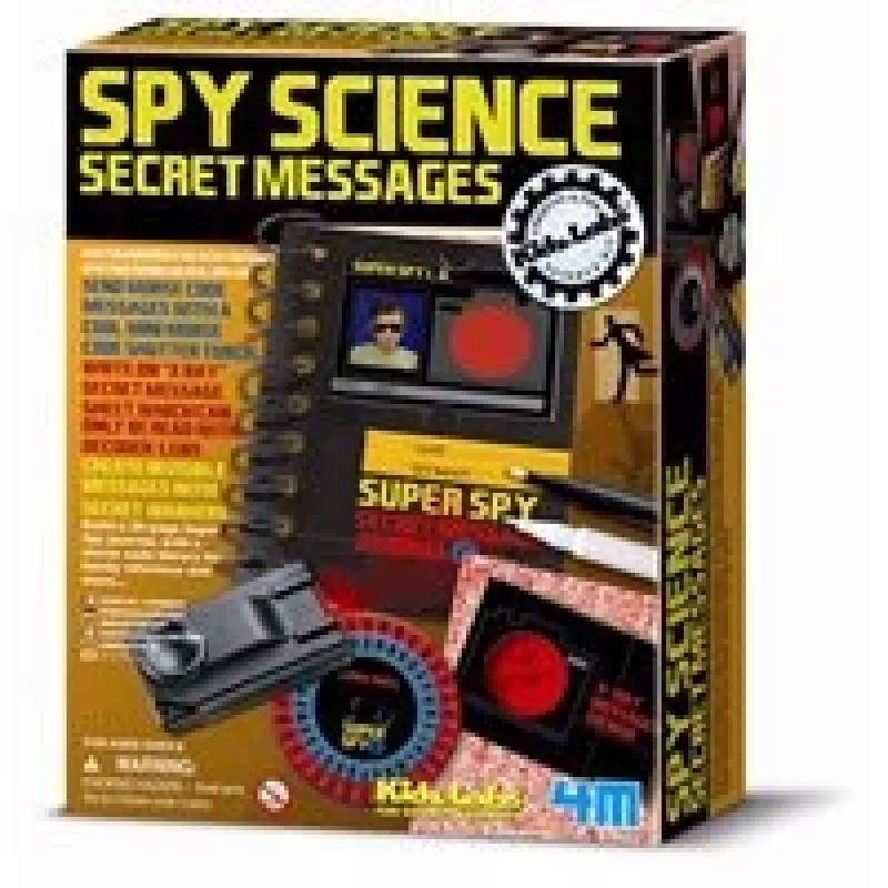 4m Spy Science Secret Messages rinkinys 3295 – slaptųjų pranešimų eksperimentų rinkinys vaikams nuo 8 metų