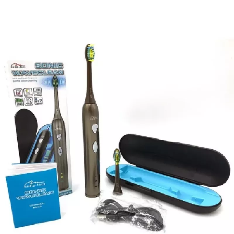 Dantų šepetėlis Media-Tech SONIC WAVECLEAN suaugusiems Ruda