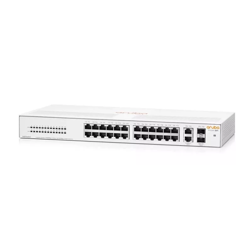 HPE Aruba Networking Aruba Instant On 1430 26G 2SFP nevaldomas L2 gigabitinio eterneto jungiklis 1U