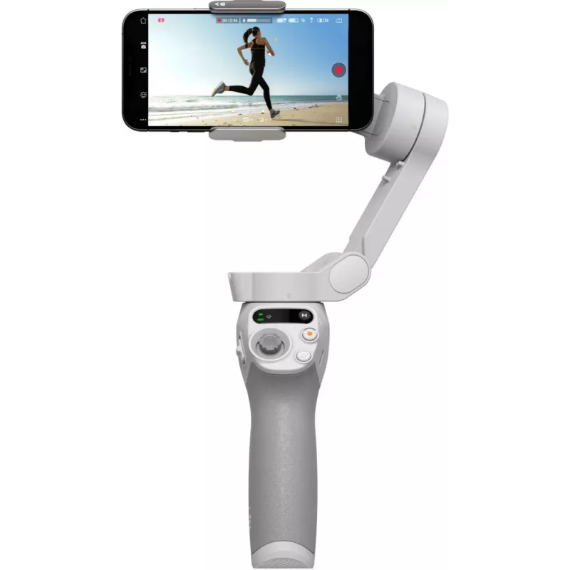 DJI OM SE gimbal pilkas Bluetooth su laikikliu telefonui ir dėklu, maks. apkrova 290 g
