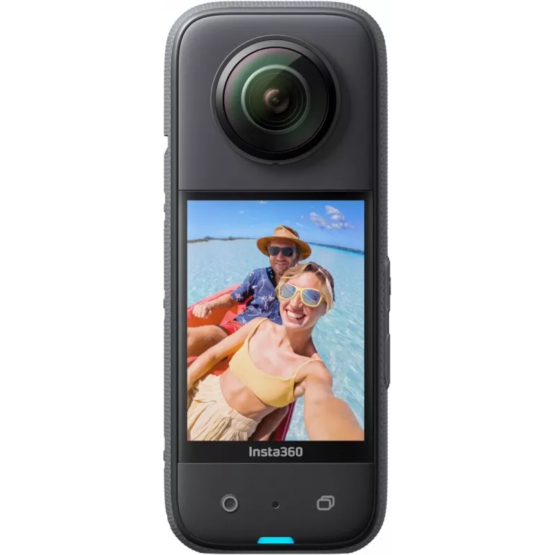 Veiksmo kamera Insta360 X3 — 72 MP, 5K Ultra HD (5760×2880), 100 kadrų/s, CMOS, Wi‑Fi, įmontuotas ekranas, MicroSD, 0.508 kg, juoda