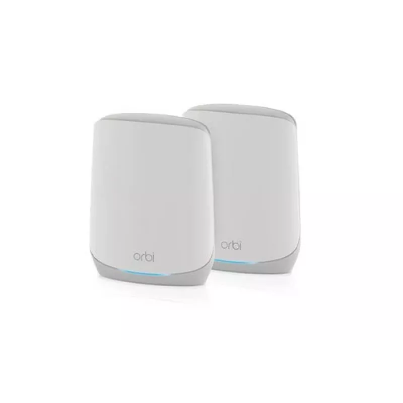 NETGEAR Orbi RBK762S maršrutizatoriaus ir palydovo rinkinys, triju dažnių (2.4 GHz / 5 GHz / 5 GHz) Wi-Fi 6 (802.11ax), balta, vidinės antenos