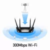Cudy LT400 belaidis maršrutizatorius 4G LTE, 300 Mbps, 2,4 GHz, Fast Ethernet, juodas