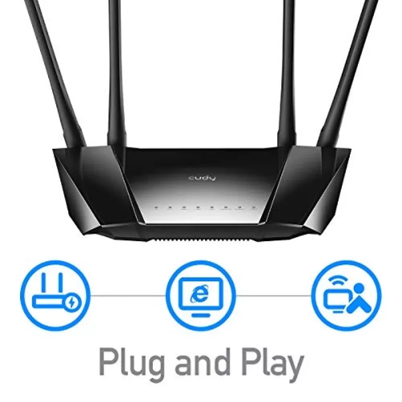Cudy LT400 belaidis maršrutizatorius 4G LTE, 300 Mbps, 2,4 GHz, Fast Ethernet, juodas