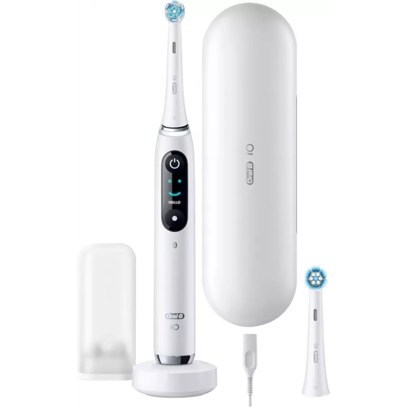Oral-B iO 9N suaugusiųjų vibracinis dantų šepetėlis Baltas