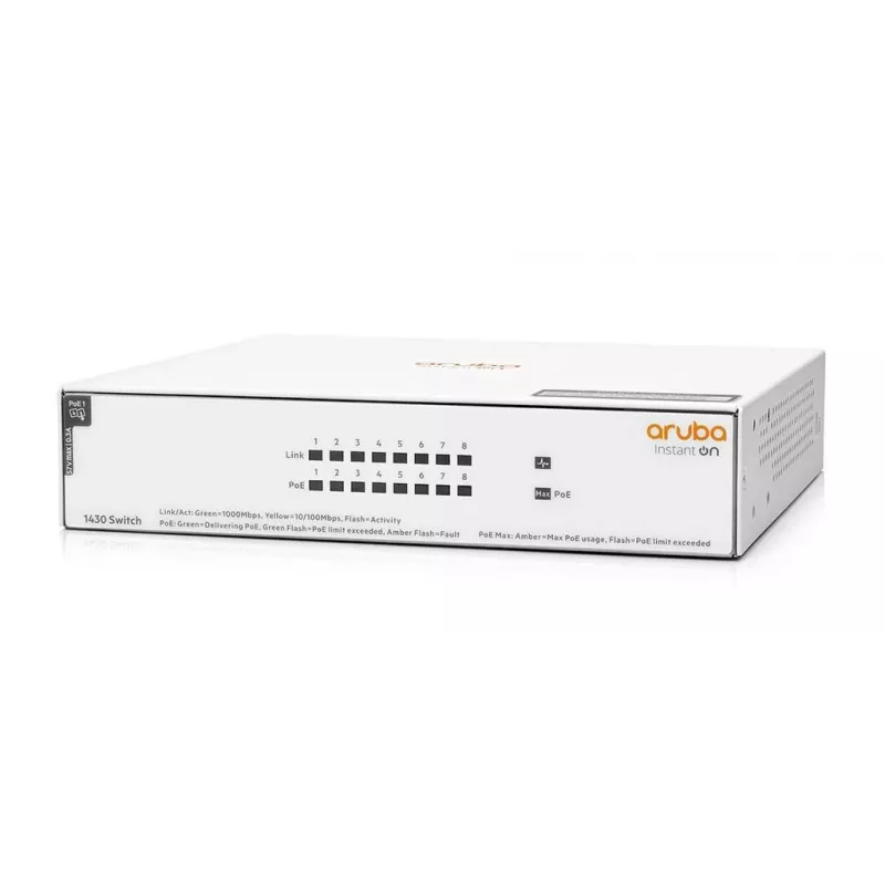 HPE Aruba Instant On 1430 8G Class4 PoE 64W valdiklis
