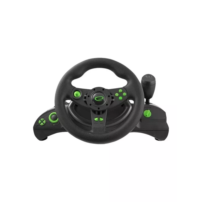 Esperanza EGW102 žaidimų vairas PC, PlayStation 3, USB, juodas/žalias