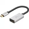 Wentronic 60194 vaizdo kabelio adapteris USB Type-C į HDMI 0,15 m juodas - sidabrinis