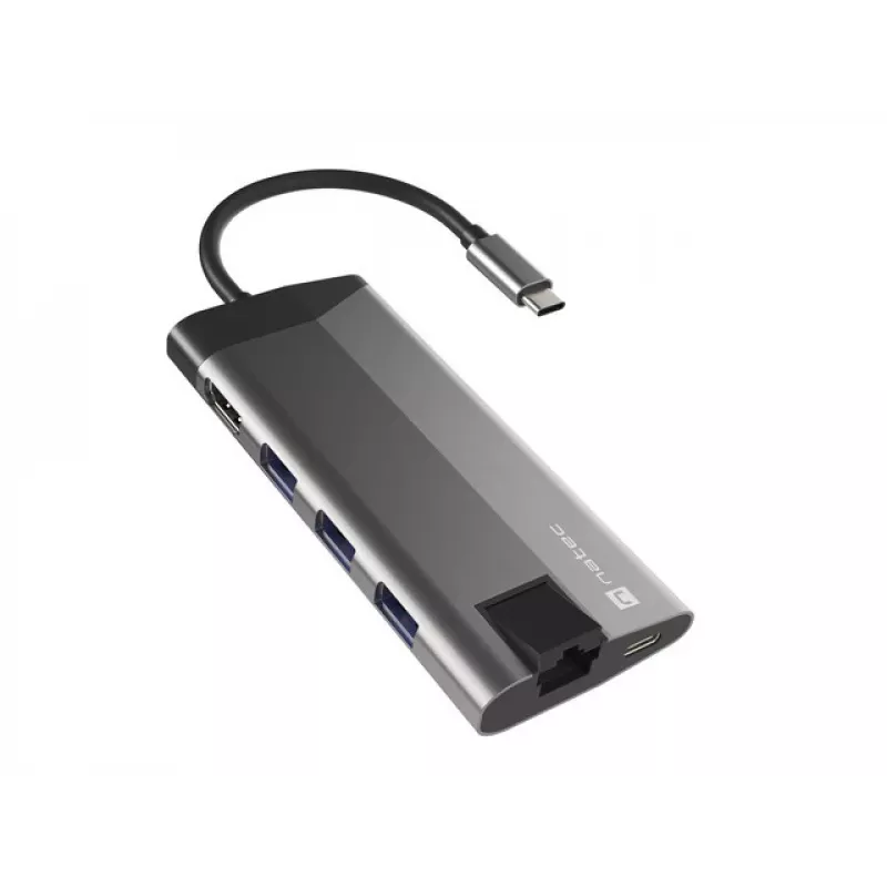 NATEC Fowler Plus USB Type-C juodai pilkas MicroSD SD centras
