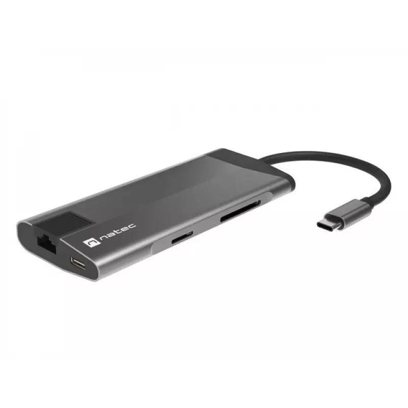 NATEC Fowler Plus USB Type-C juodai pilkas MicroSD SD centras