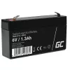 UPS baterija Green Cell AGM13, sandari švino rūgšties VRLA 6 V 1,3 Ah, 290 g, juoda