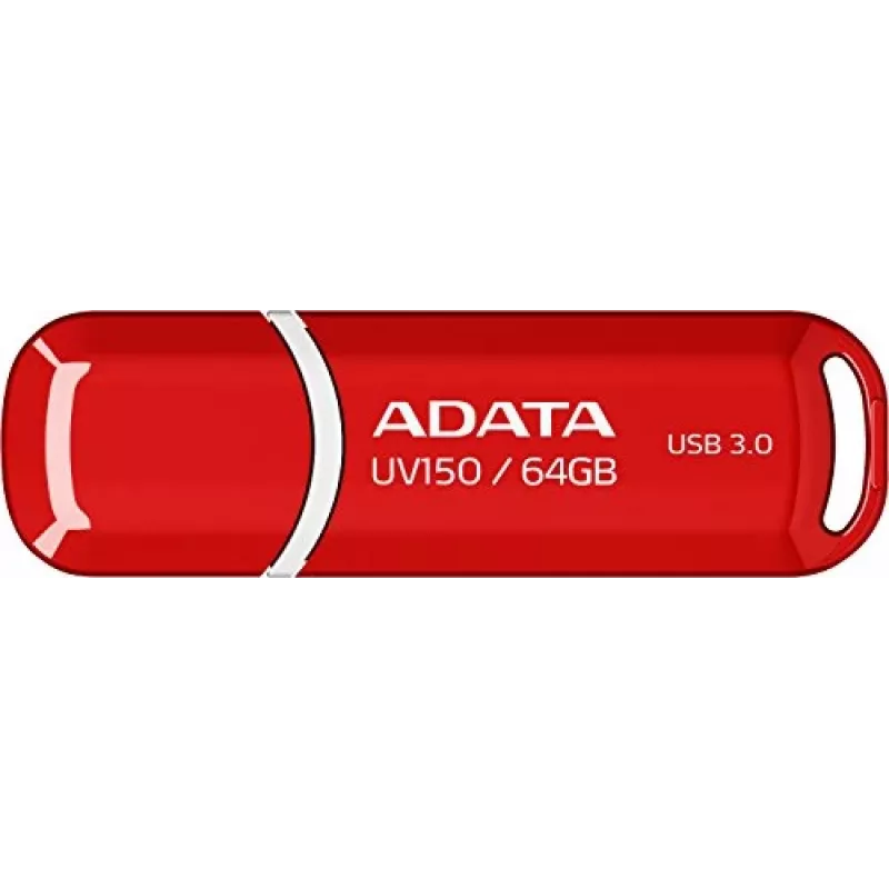 USB atmintukas ADATA DashDrive UV150 64 GB, USB Type-A 3.2 Gen 1, raudonas, su dangteliu
