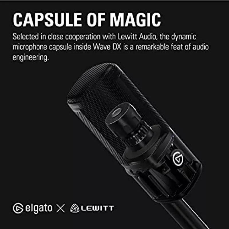 Mikrofonas PC Elgato Wave DX Juodas