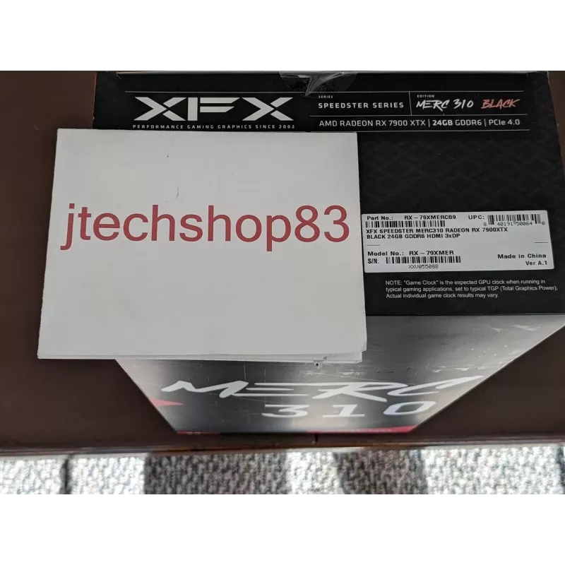 Vaizdo plokštė XFX Radeon RX 7900 XTX 24 GB GDDR6, PCIe 4.0, 384 bitų, 355 W, 3 ventiliatoriai