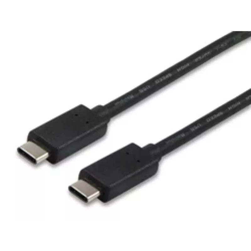 Equip USB 2.0 Type C laidas, 1 m, USB C, USB C, USB 2.0, Kištukas/Kištukas, Juodas