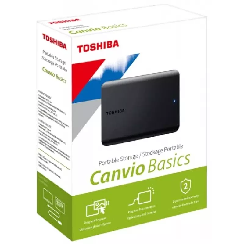 Išorinis kietasis diskas Toshiba 2TB USB 2.0/3.2 Canvio Basics
