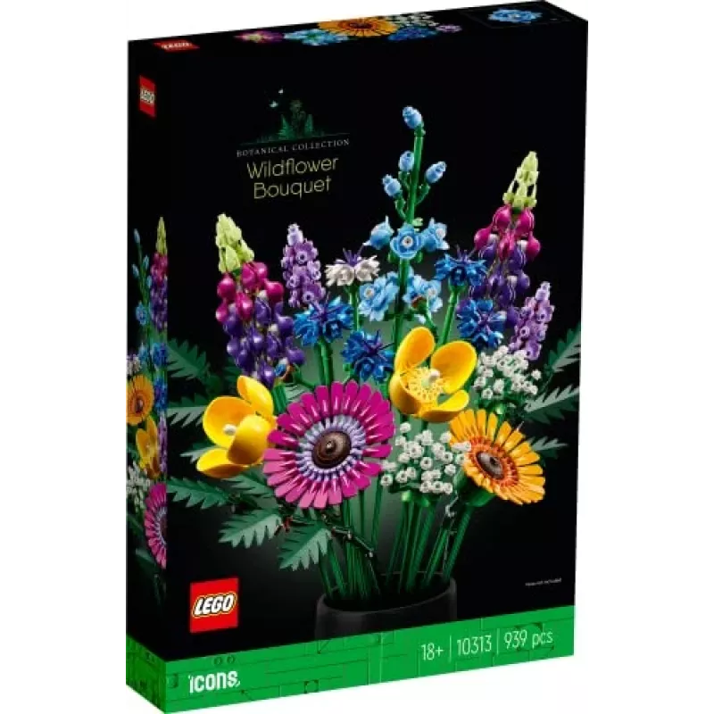 LEGO Icons Lauko gėlių puokštės rinkinys 10313, Įvairių spalvų