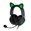 Razer Kraken V2 Pro Kitty Edition, laidinis, uždedamas ant galvos, juodas, žaidimų ausinių rinkinys