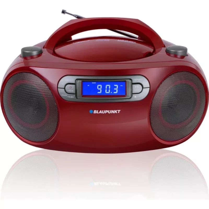 Blaupunkt BB18BK nešiojamas CD grotuvas, radijo imtuvas, 4 W, raudonas