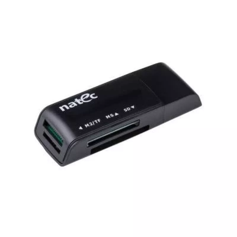 Natec MINI ANT 3 USB 2.0 kortelių skaitytuvas (SD, SDHC, MMC, M2, microSD), juodas (NCZ-0560)