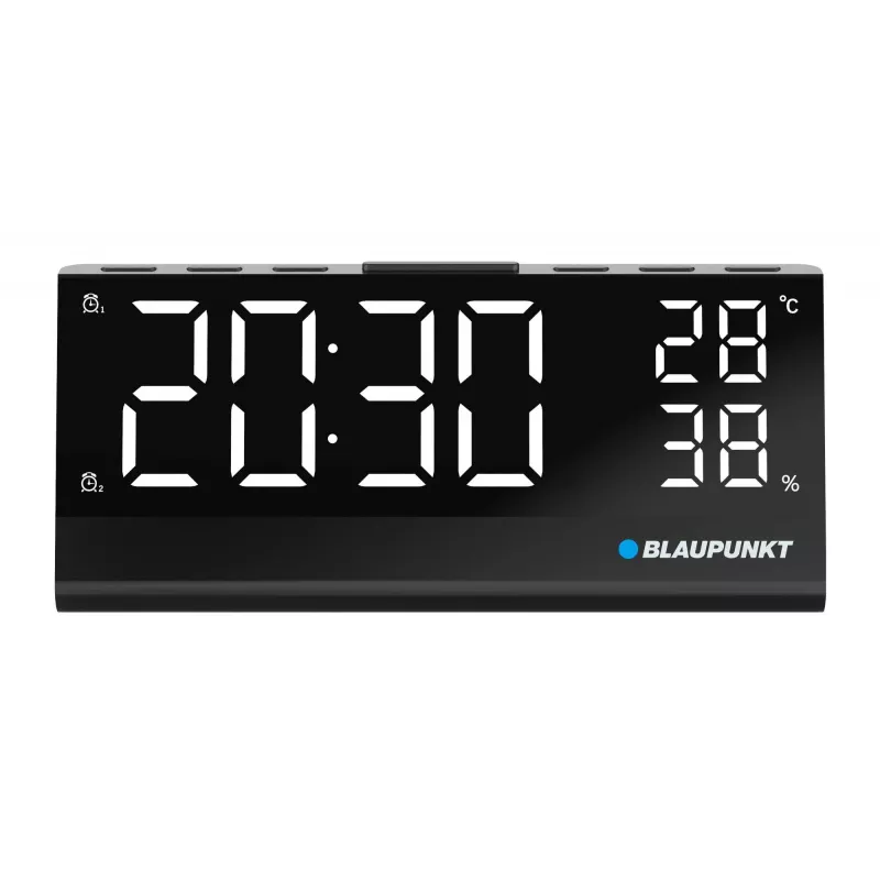 Radijo laikrodis CR10ALU FM PLL su temperatūros ir drėgmės jutikliu