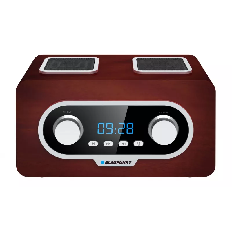 Nešiojamas radijo imtuvas BLAUPUNKT PP5.2BR – FM, 60 atminties vietų, USB/MP3, AUX, įkraunama baterija 1000 mAh, 3 W RMS, bronzinė spalva