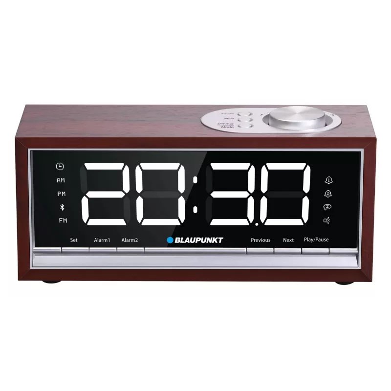 Nešiojamas radijo žadintuvas BLAUPUNKT CR60BT – FM PLL, Bluetooth, LED ekranas, 60 stočių atmintis, baterija/DC, CR2032 atsarginė
