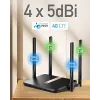 Cudy LT500D belaidis maršrutizatorius Fast Ethernet Dual-band (2,4 GHz / 5 GHz) 4G Juodas