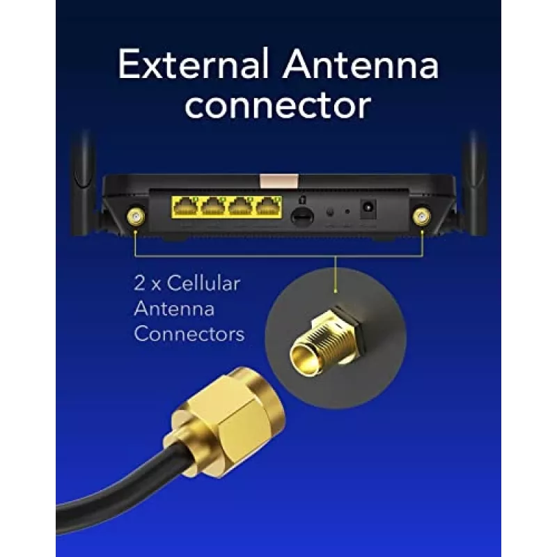 Cudy LT500D belaidis maršrutizatorius Fast Ethernet Dual-band (2,4 GHz / 5 GHz) 4G Juodas