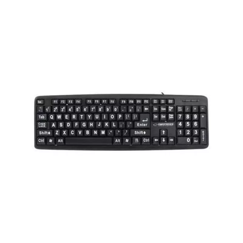 Esperanza EK129 klaviatūra USB QWERTY JK anglų kalba Juoda