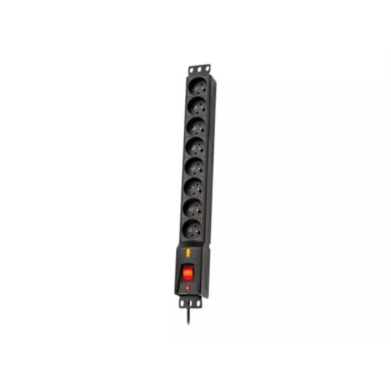 Apsauginis įtampos šuolių blokas LXARM810, 8x 230V, 5m, juodas