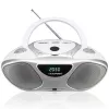 Blaupunkt BB14WH sidabrinis/baltas nešiojamas CD/MP3 radijas, USB, AUX, FM