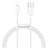 Baseus CALYS-A02 USB A – Lightning laidas 1 m Baltas
