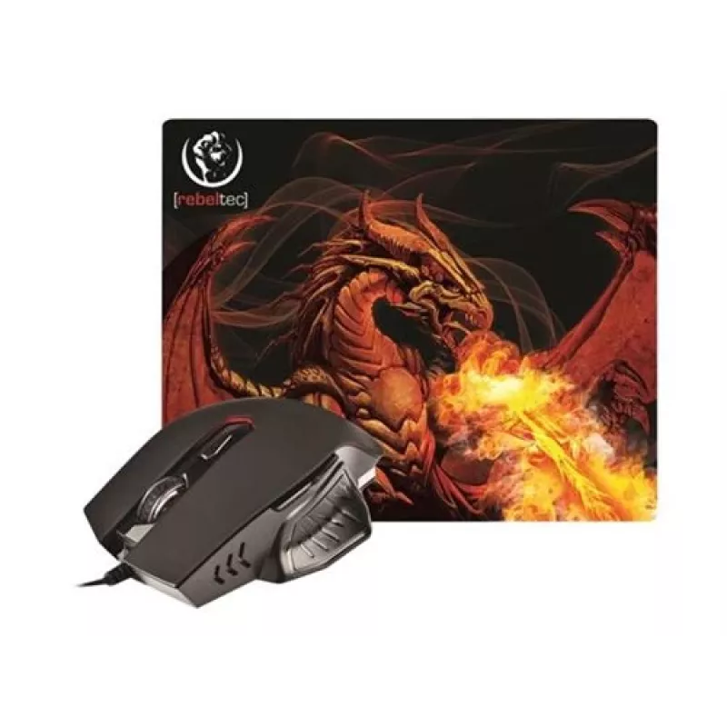 Rebeltec Red Dragon - optinė pelė - 6 mygtukai - laidinė - USB