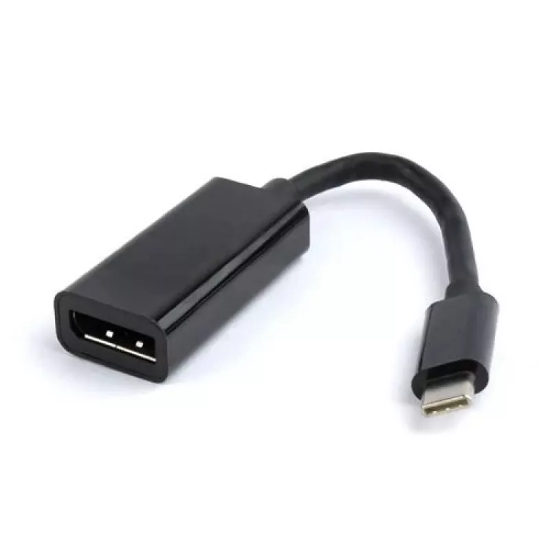 Gembird A-CM-DPF-01 adapteris iš USB-C į DisplayPort, 15 cm, juodas