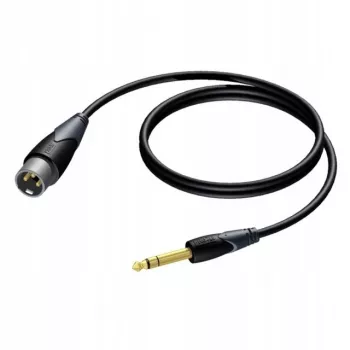 Audio kabelis Procab XLR patinas į 6,3 mm (1/4 colio) lizdą patinas, stereo, 3 m