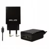 Kelioninis įkroviklis Beline Beli0011 — 2× USB prievadai, microUSB kabelis, 2A išėjimas, juodas