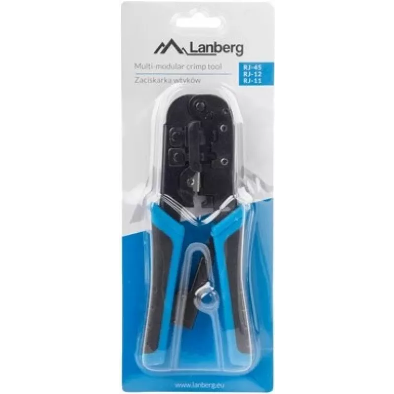 Crimping įrankis LANBERG NT-0201 RJ-45 jungtims, 180 mm, 315 g, juoda/mėlyna