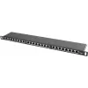 Patch panel Lanberg PPS6-0024-B 24 prievadų, 0,5U, ekranuotas, Cat6
