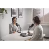 Studijinis mikrofonas RØDE PodMic USB – kardioidinis XLR/USB, 24 bitai / 48 kHz, USB-C, ausinių išvestis, sukamasis garsumo reguliatorius, juodas