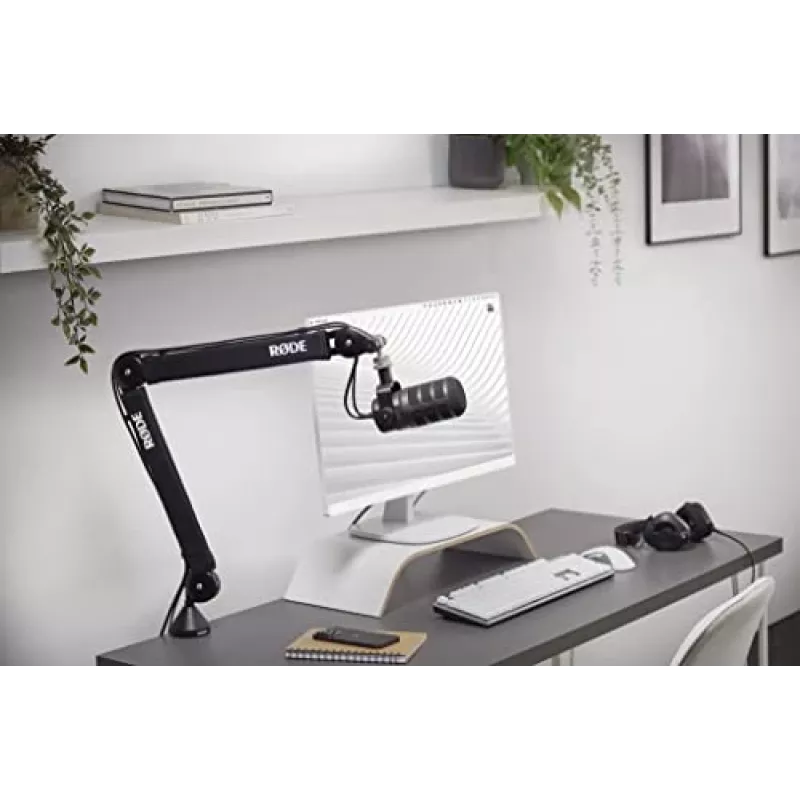 Studijinis mikrofonas RØDE PodMic USB – kardioidinis XLR/USB, 24 bitai / 48 kHz, USB-C, ausinių išvestis, sukamasis garsumo reguliatorius, juodas