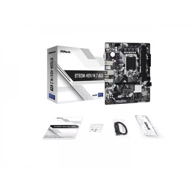 ASRock B760M-HDV/M.2 D4 DDR4 LGA 1700 Micro-ATX pagrindinė plokštė