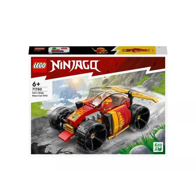 LEGO 71780 NINJAGO Kainio lenktyninis automobilis EVO 2v1 lenktynių automobilio modelis į visureigį, statybos rinkinys vaikams nuo 6 metų