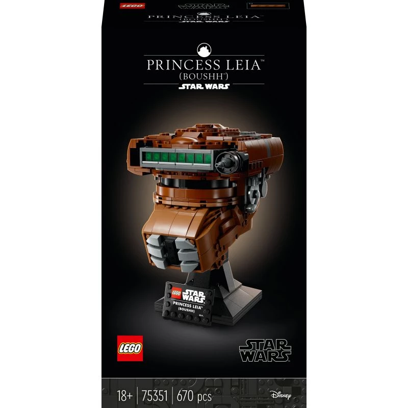 LEGO Star Wars Princesė Leia (Boushh) Šalmo Konstruktorius Suaugusiems 75351 (670 Detalių)