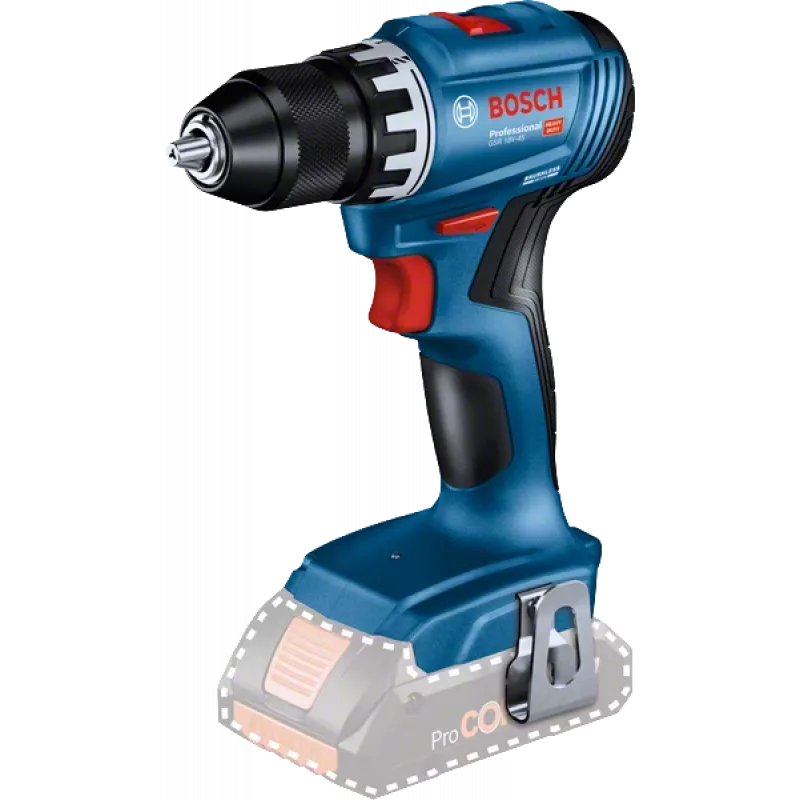 Bosch GSR 18V-45 Professional 500 RPM Beklėdis 900 g Juoda, Mėlyna