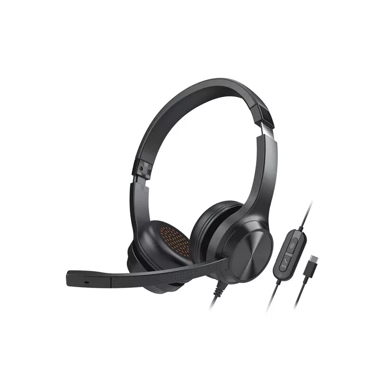 Creative 51EF0980AA000 Chat USB ausinės ant galvos su mikrofonu, laidinės, stereo, juodos
